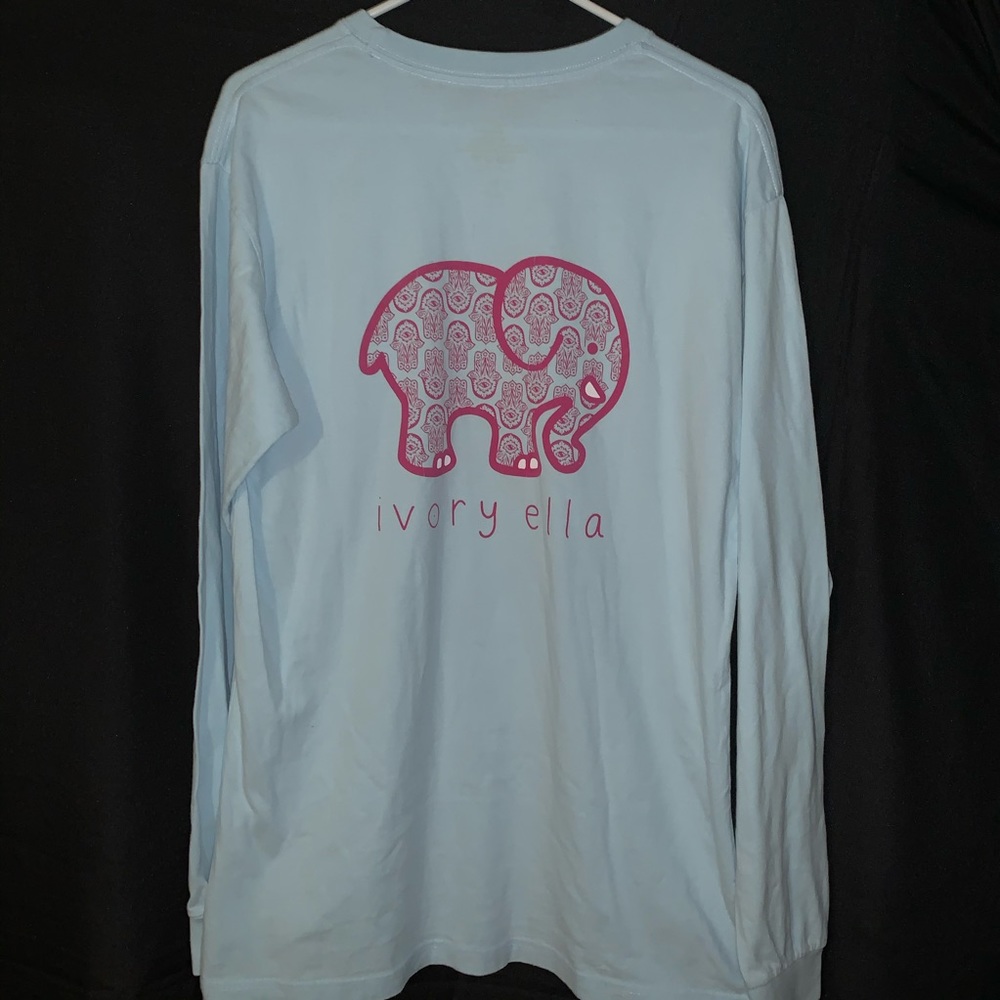 Blue Long sleeve Ivory Ella Shirt